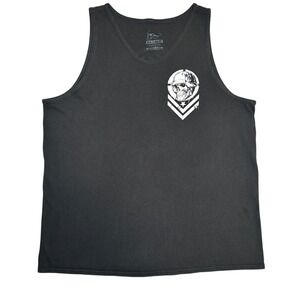Metal Mulisha Skull Y2K Helmet Tank Top Mens XX Large Black Graphic Sleeveless